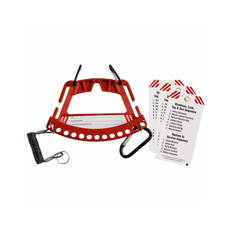 Safety Lock & Tag Carrier Red