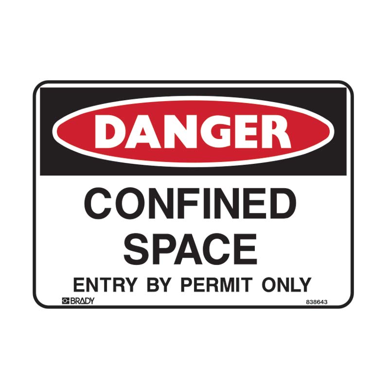 Danger Sign - Confined Space Entry By Permit Only