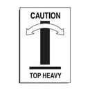 Shipping Labels - Caution Top Heavy