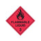 Flammable Liquid 3 Labels 270mm Metal Black