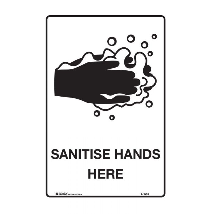 General Information Sign - Sanitise hands Here