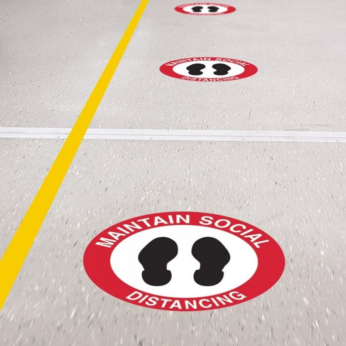 Floor & Carpet Marking Sign - Maintain Social Distancing