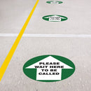 Floor & Carpet Marking Sign - Please Wait Here To Be Called