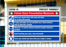 Covid-19 Prevention Multi-Message Sign - Follow These Prevention Measures