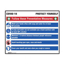 Covid-19 Prevention Multi-Message Sign - Follow These Prevention Measures